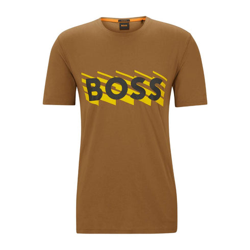 CAMISETA MARRÓN TEE RETE BOSS